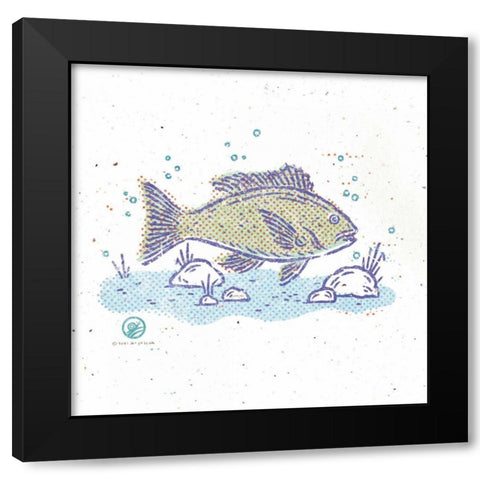 Rustic Fish I Black Modern Wood Framed Art Print by McCollum, Sudi