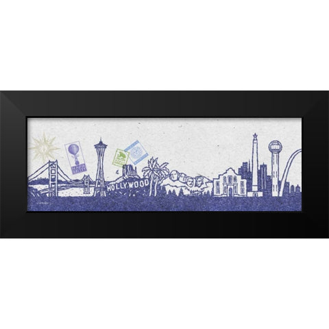National Skyline I Black Modern Wood Framed Art Print by McCollum, Sudi