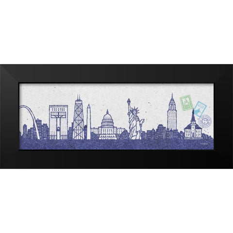 National Skyline II Black Modern Wood Framed Art Print by McCollum, Sudi