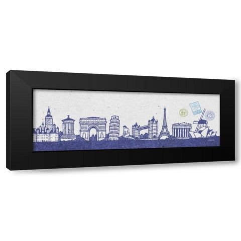 International Skyline II Black Modern Wood Framed Art Print by McCollum, Sudi