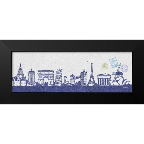 International Skyline II Black Modern Wood Framed Art Print by McCollum, Sudi