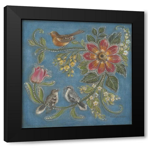 Garden Menagerie IV Black Modern Wood Framed Art Print with Double Matting by McRostie, Kate