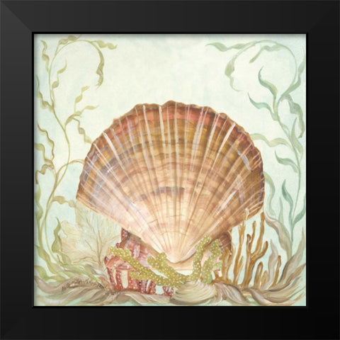 Seashells and Coral III Black Modern Wood Framed Art Print by McRostie, Kate