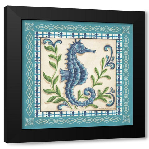 Palm Beach Preppy I Black Modern Wood Framed Art Print with Double Matting by McRostie, Kate