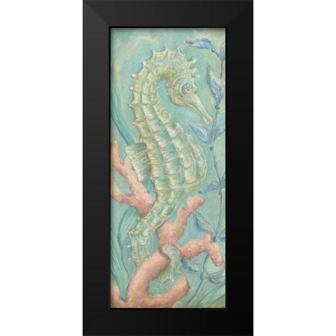 Santorini Seahorse I Black Modern Wood Framed Art Print by McRostie, Kate