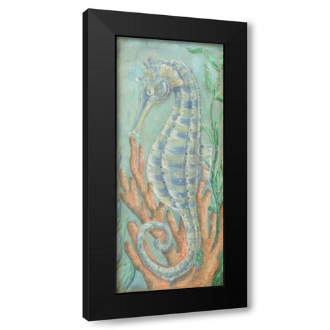 Santorini Seahorse II Black Modern Wood Framed Art Print by McRostie, Kate