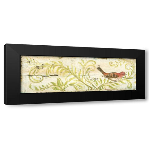 Eco Finch Black Modern Wood Framed Art Print by McRostie, Kate