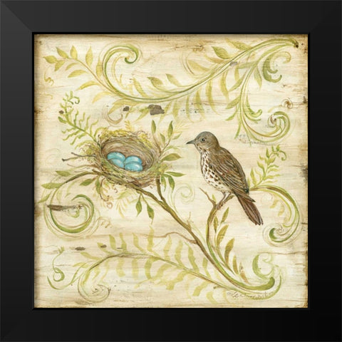 Natures Nest II Black Modern Wood Framed Art Print by McRostie, Kate