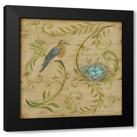 Natures Nest III Black Modern Wood Framed Art Print with Double Matting by McRostie, Kate