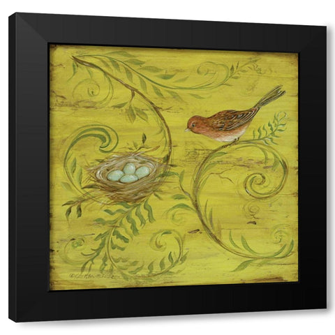 Natures Nest IV Black Modern Wood Framed Art Print with Double Matting by McRostie, Kate