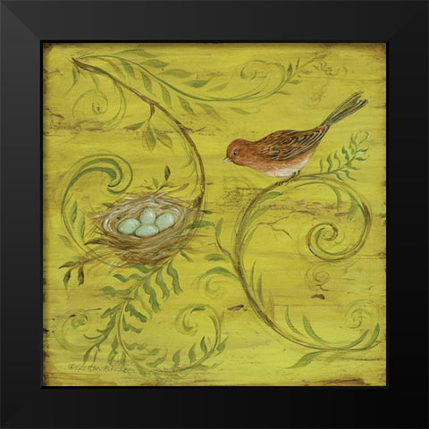 Natures Nest IV Black Modern Wood Framed Art Print by McRostie, Kate