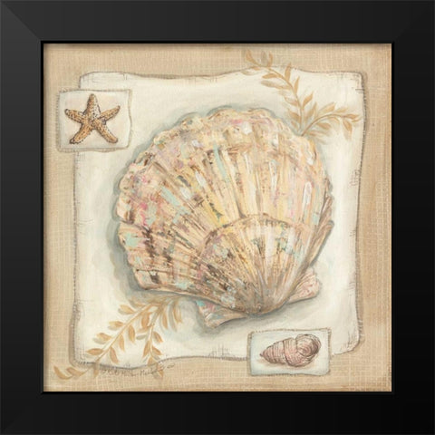Sandy Scallop Black Modern Wood Framed Art Print by McRostie, Kate