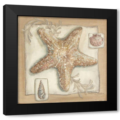 Sandy Starfish Black Modern Wood Framed Art Print by McRostie, Kate