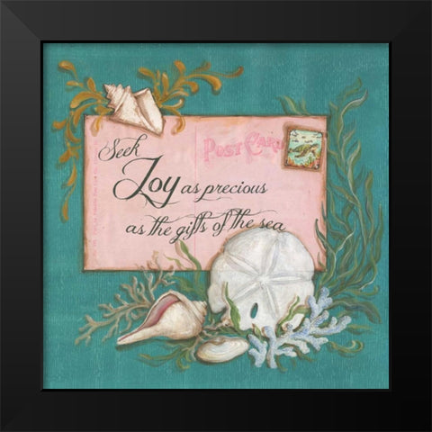 Paradise Postcards III Black Modern Wood Framed Art Print by McRostie, Kate