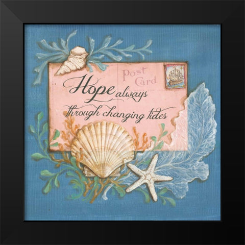 Paradise Postcards IV Black Modern Wood Framed Art Print by McRostie, Kate