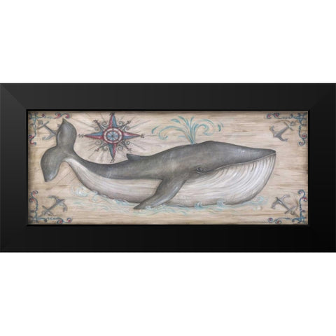 Whale Watch I Black Modern Wood Framed Art Print by McRostie, Kate