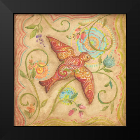 Springtime Birds I Black Modern Wood Framed Art Print by McRostie, Kate