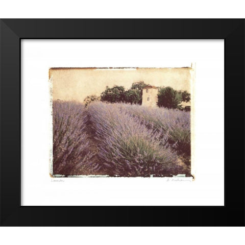 Lavender Black Modern Wood Framed Art Print by Melious, Amy