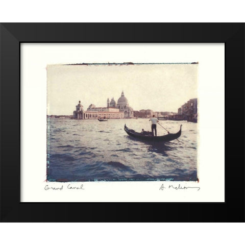 Grand Canal Black Modern Wood Framed Art Print by Melious, Amy