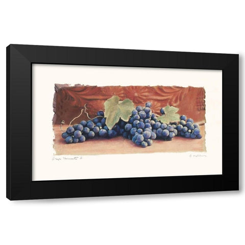 Grape Harvest I Black Modern Wood Framed Art Print with Double Matting by Melious, Amy