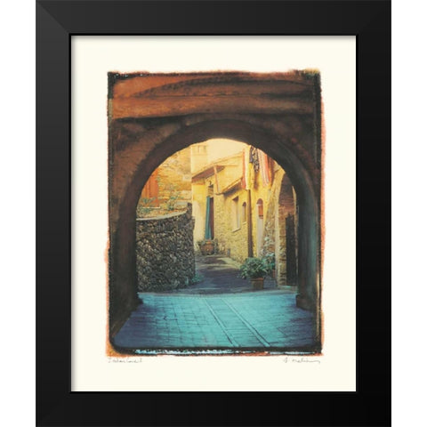 Italian Lane I Black Modern Wood Framed Art Print by Melious, Amy