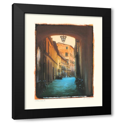 Italian Lane II Black Modern Wood Framed Art Print by Melious, Amy