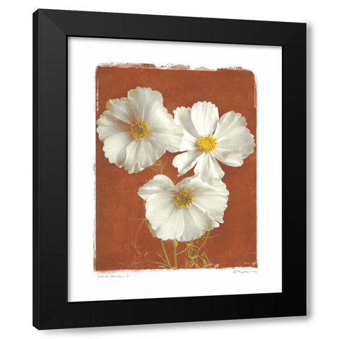 White Cosmos I Black Modern Wood Framed Art Print by Melious, Amy