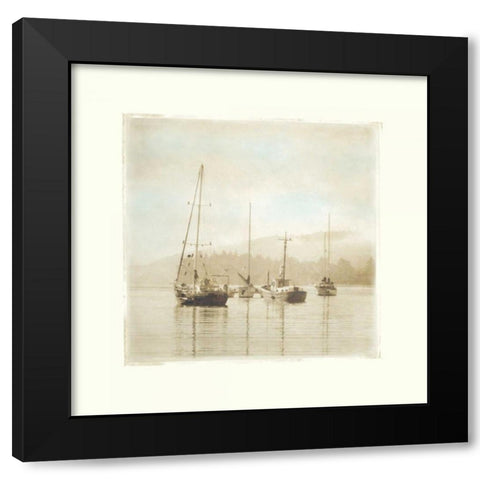 Harbor I Black Modern Wood Framed Art Print with Double Matting by Melious, Amy