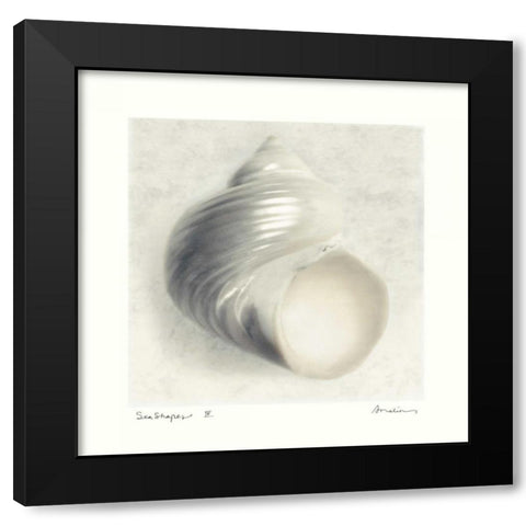 Sea Shapes IV Black Modern Wood Framed Art Print with Double Matting by Melious, Amy