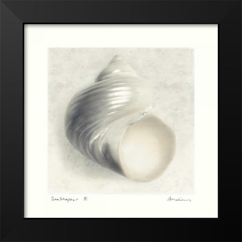 Sea Shapes IV Black Modern Wood Framed Art Print by Melious, Amy