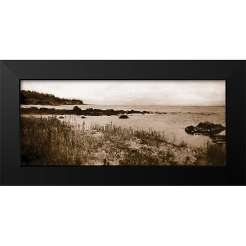 Sepia Island Shores I Black Modern Wood Framed Art Print by Melious, Amy