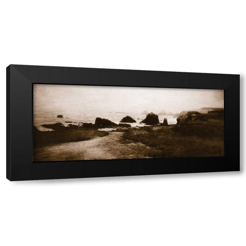 Sepia Island Shores II Black Modern Wood Framed Art Print with Double Matting by Melious, Amy