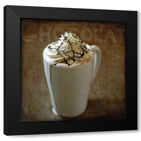 Cafe I Black Modern Wood Framed Art Print with Double Matting by Melious, Amy