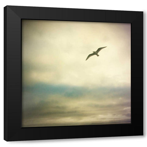 Be Here V Black Modern Wood Framed Art Print with Double Matting by Melious, Amy