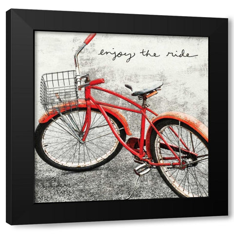 Enjoy the Ride Black Modern Wood Framed Art Print with Double Matting by Melious, Amy
