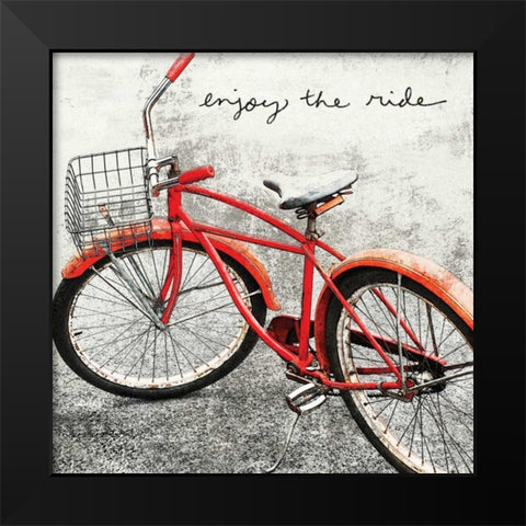 Enjoy the Ride Black Modern Wood Framed Art Print by Melious, Amy