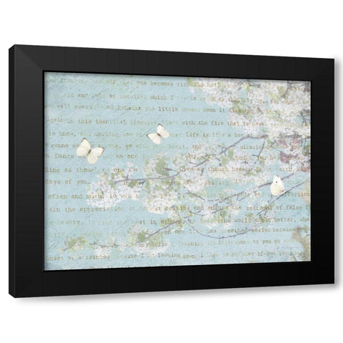 Blossoms and Butterflies II Black Modern Wood Framed Art Print with Double Matting by Melious, Amy