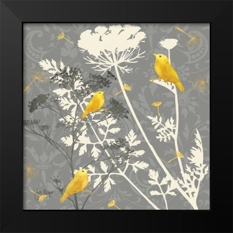 Gray Meadow Lace I Black Modern Wood Framed Art Print by Meyer, Jill