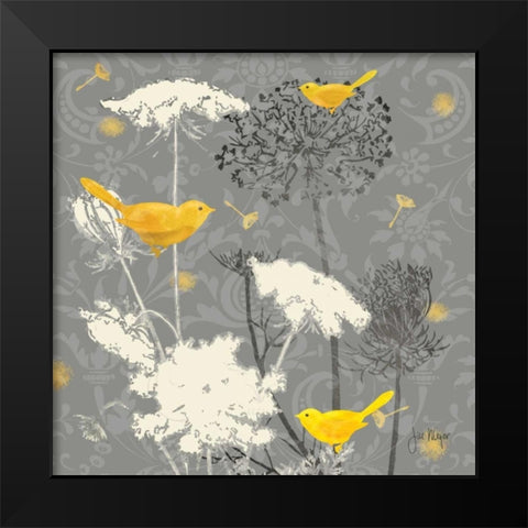 Gray Meadow Lace II Black Modern Wood Framed Art Print by Meyer, Jill