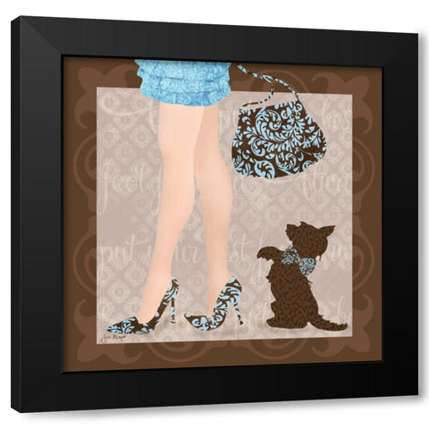 Best Foot Forward II Black Modern Wood Framed Art Print by Meyer, Jill