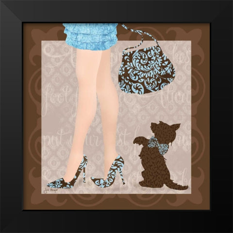 Best Foot Forward II Black Modern Wood Framed Art Print by Meyer, Jill