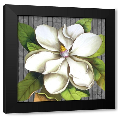 Magnificent Magnolias I Black Modern Wood Framed Art Print with Double Matting by Meyer, Jill