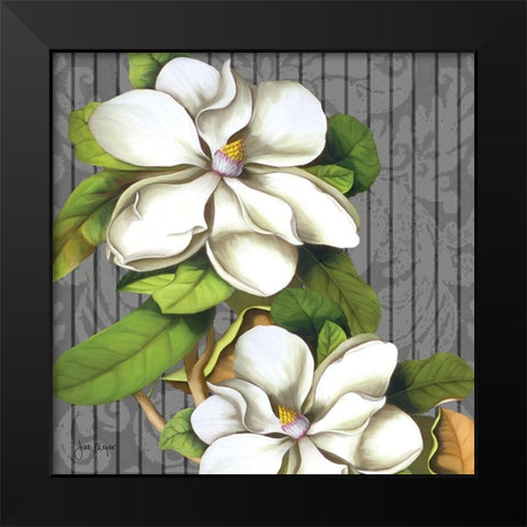 Magnificent Mangolias II Black Modern Wood Framed Art Print by Meyer, Jill