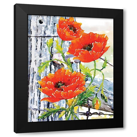 Fenced In II Black Modern Wood Framed Art Print by Meyer, Jill
