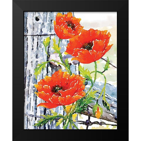 Fenced In II Black Modern Wood Framed Art Print by Meyer, Jill