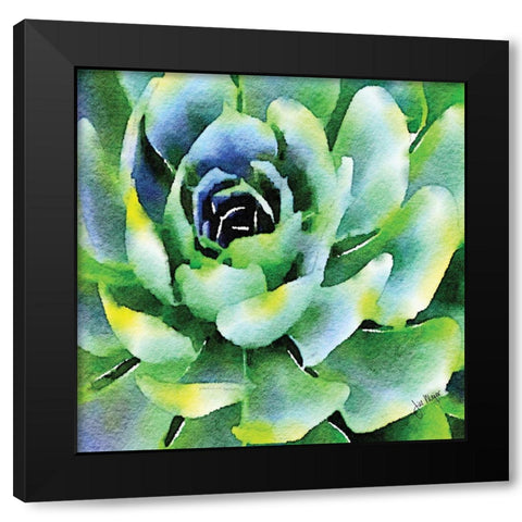 Opulent Succulents I Black Modern Wood Framed Art Print by Meyer, Jill