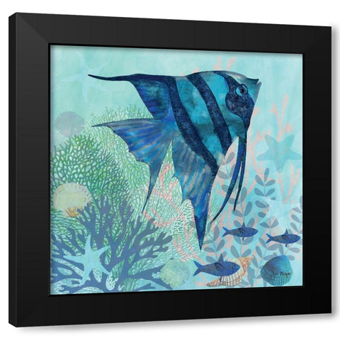 Coral Reef I Black Modern Wood Framed Art Print by Meyer, Jill