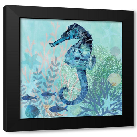 Coral Reef II Black Modern Wood Framed Art Print with Double Matting by Meyer, Jill