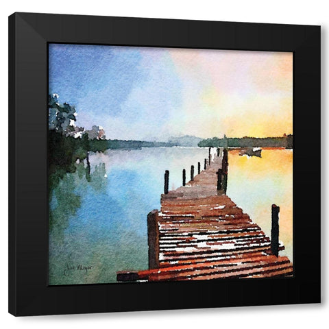 Pier Review II Black Modern Wood Framed Art Print by Meyer, Jill