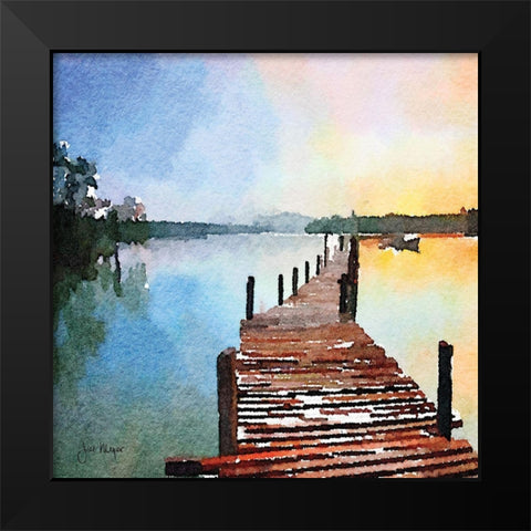 Pier Review II Black Modern Wood Framed Art Print by Meyer, Jill